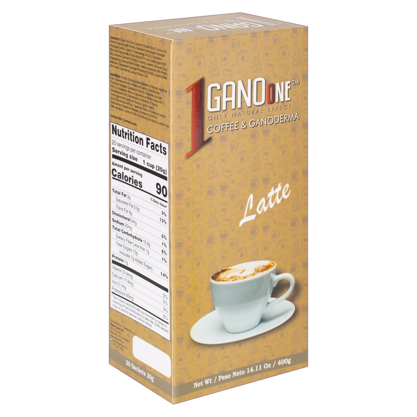 GanoOne Latte Reishi Coffee — 10 Boxes