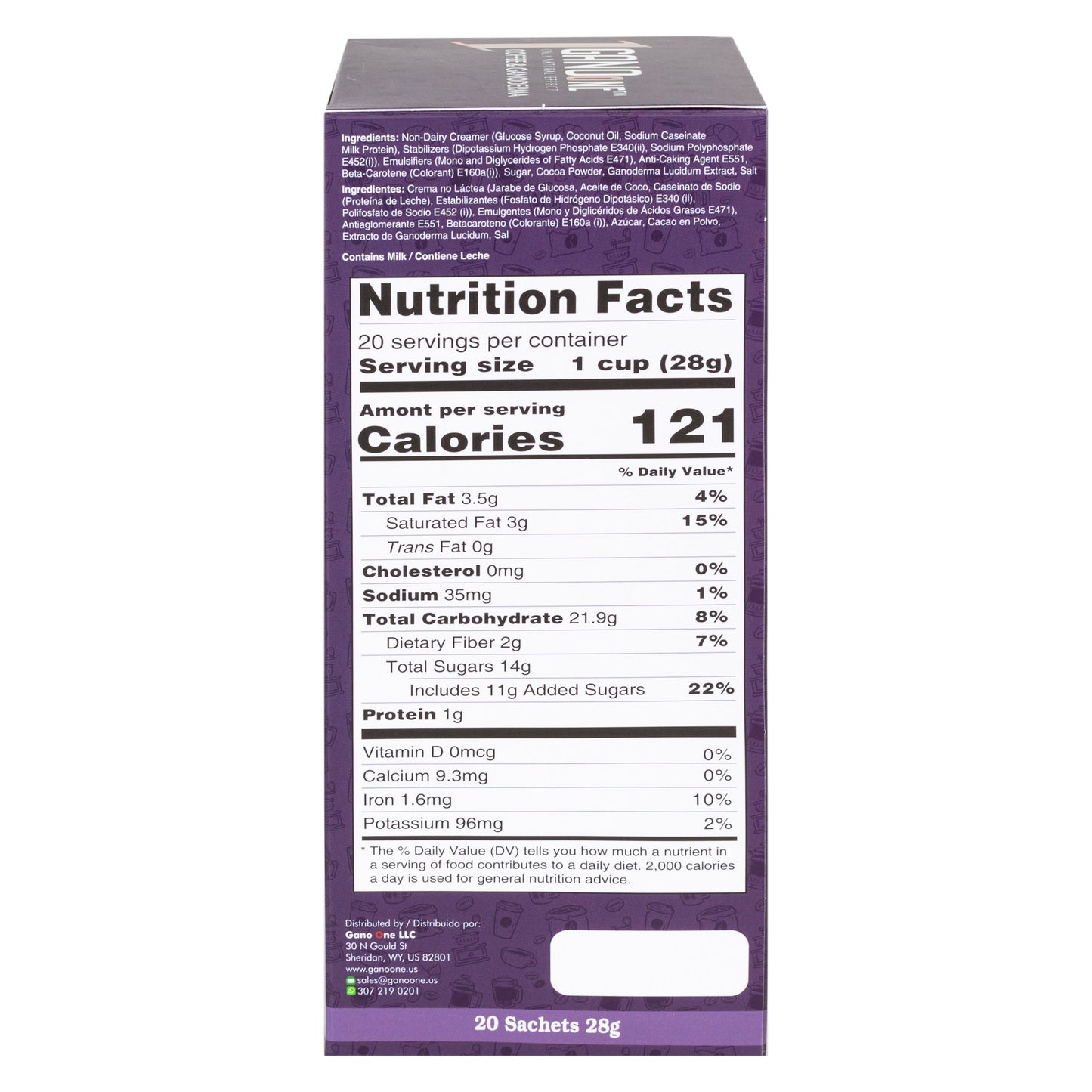 GanoOne Hot Chocolate — 20 Boxes