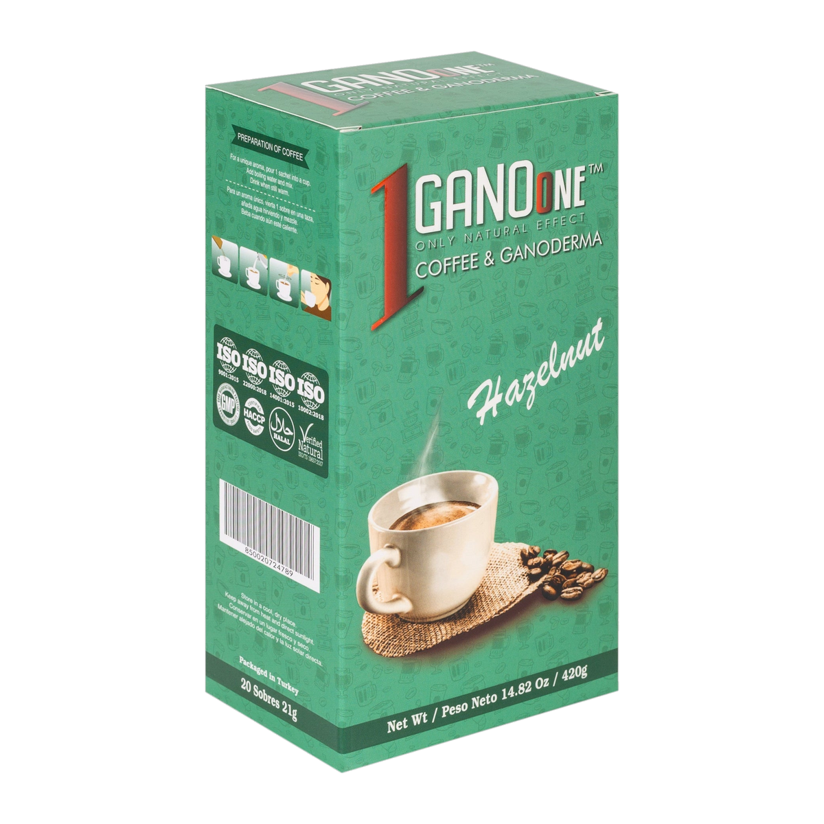 GanoOne Hazelnut Reishi Coffee — 2 Boxes