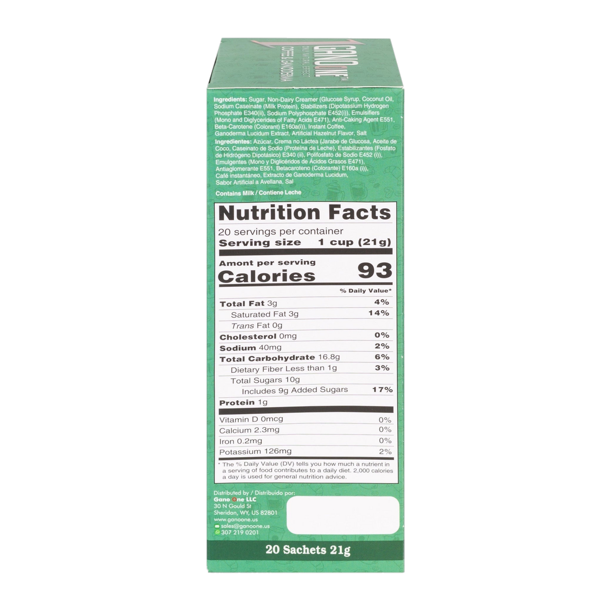 GanoOne Hazelnut Reishi Coffee — 4 Boxes