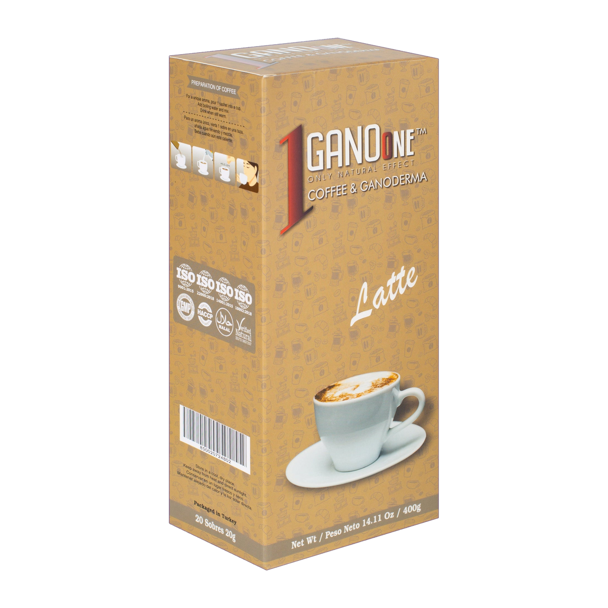 GanoOne Latte Reishi Coffee — 5 Boxes